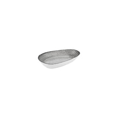 Luna 7.5" x 4.75" x h:1.5" Organic Gray Vitrified Platter