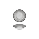 Luna dia.4.25" h:1" 3 oz. Round Gray Vitrified Deep Plate