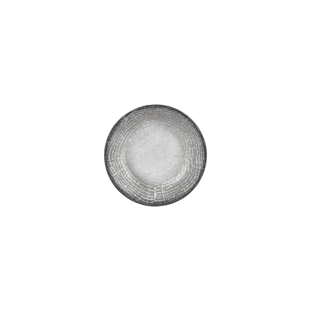 Luna dia.4.25" h:1" 3 oz. Round Gray Vitrified Deep Plate