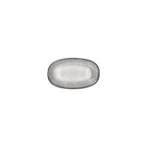 Luna 7.5" x 4.25" x h:0" Oval Gray Vitrified Platter