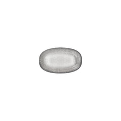 Luna 7.5" x 4.25" x h:1" Oval Gray Vitrified Platter