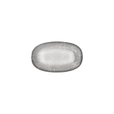 Luna 9.5" x 5.75" x h:0" Oval Gray Vitrified Platter