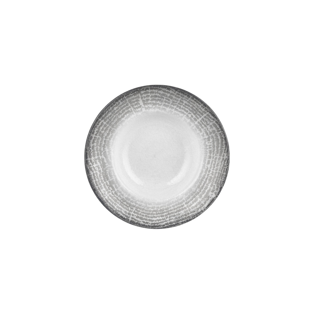 Luna dia.9.75" h:2.25" 14 oz. Round Gray Vitrified Deep Plate