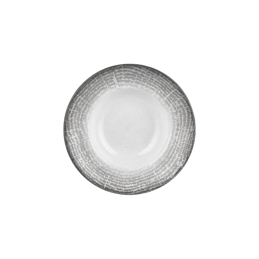 Luna dia.10.75" h:2.5" 17 oz. Round Gray Vitrified Deep Plate