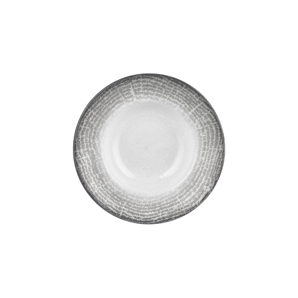 Luna dia.10.75" h:2.5" 17 oz. Round Gray Vitrified Deep Plate