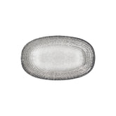 Luna 13.5" x 8" x h:0" Oval Gray Vitrified Platter