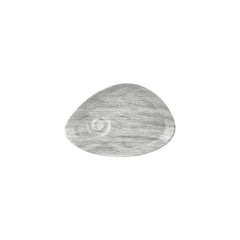 Island Ombra 9.75" x 6.75" x h:0" Organic Gray Vitrified Saucer