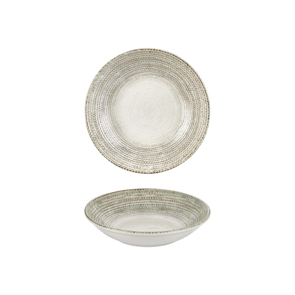 Misis dia.9" h:1.75" 34 oz. Round Brown Vitrified Deep Plate