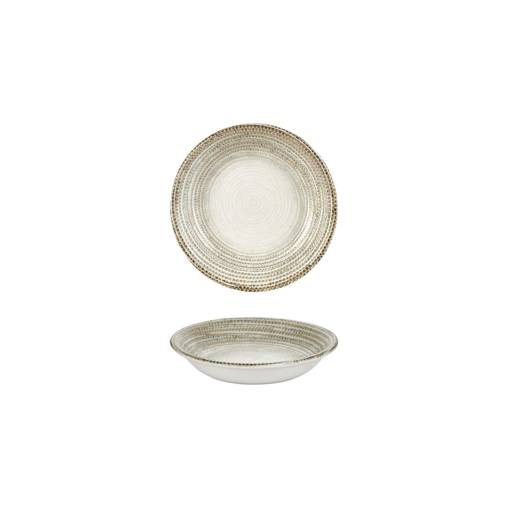 Misis dia.3.5" h:0.75" 2 oz. Round Brown Vitrified Deep Plate