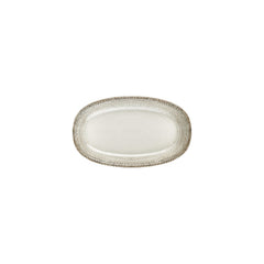 Misis 9.5" x 5.75" x h:1" Oval Brown Vitrified Platter
