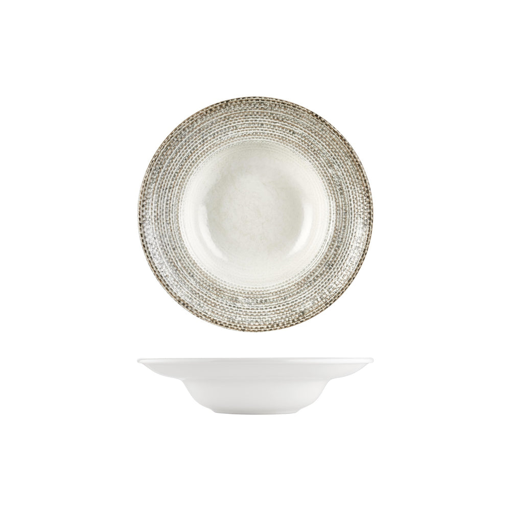 Misis dia.9.75" h:2.25" 14 oz. Round Brown Vitrified Deep Plate