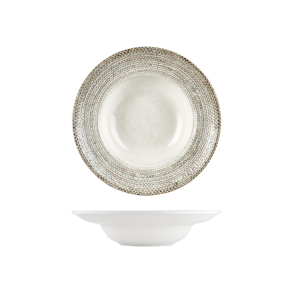 Misis dia.10.75" h:0" 17 oz. Round Brown Vitrified Deep Plate