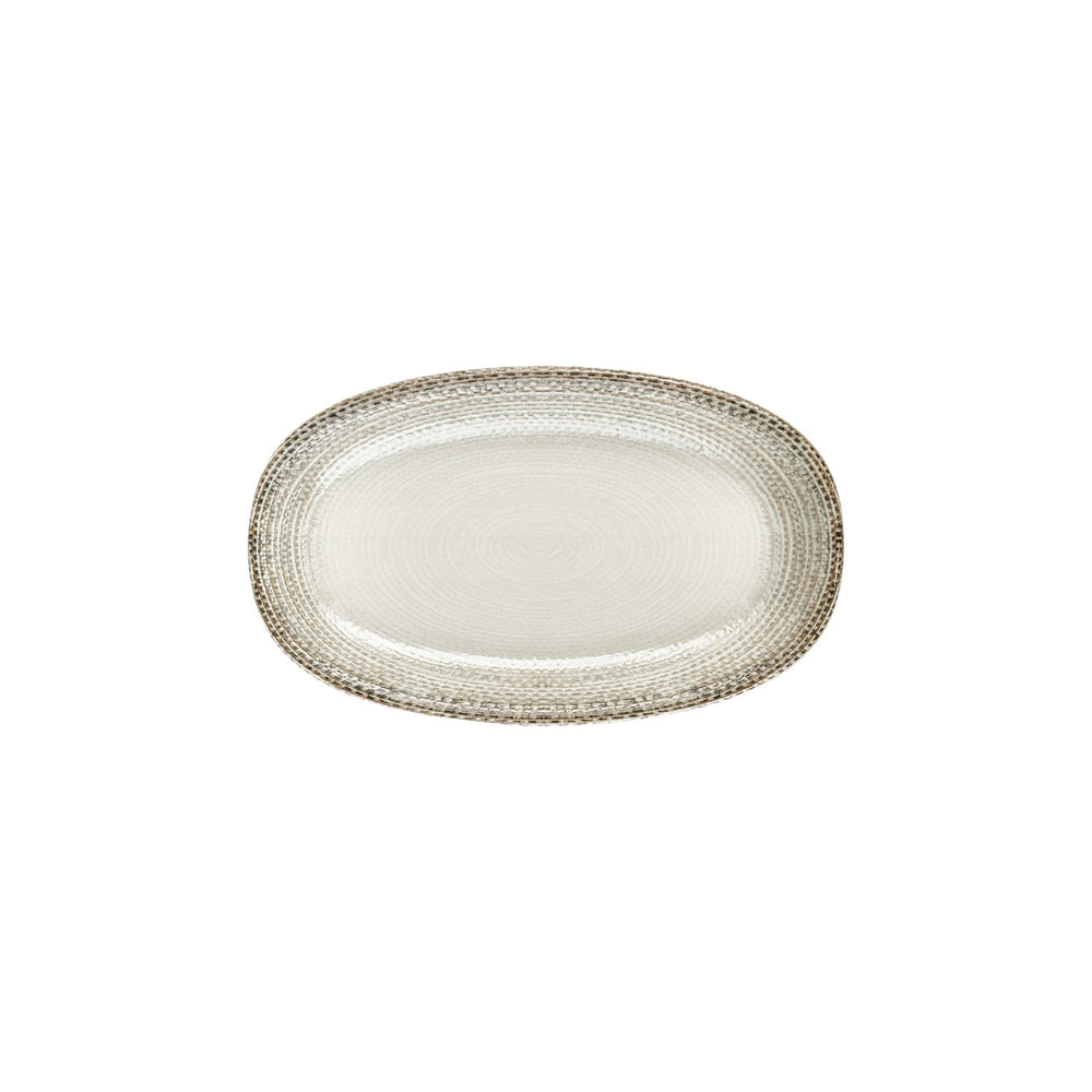 Misis 11.5" x 7" x h:1.25" Oval Brown Vitrified Platter