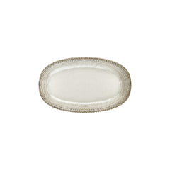 Misis 11.5" x 7" x h:1.25" Oval Brown Vitrified Platter