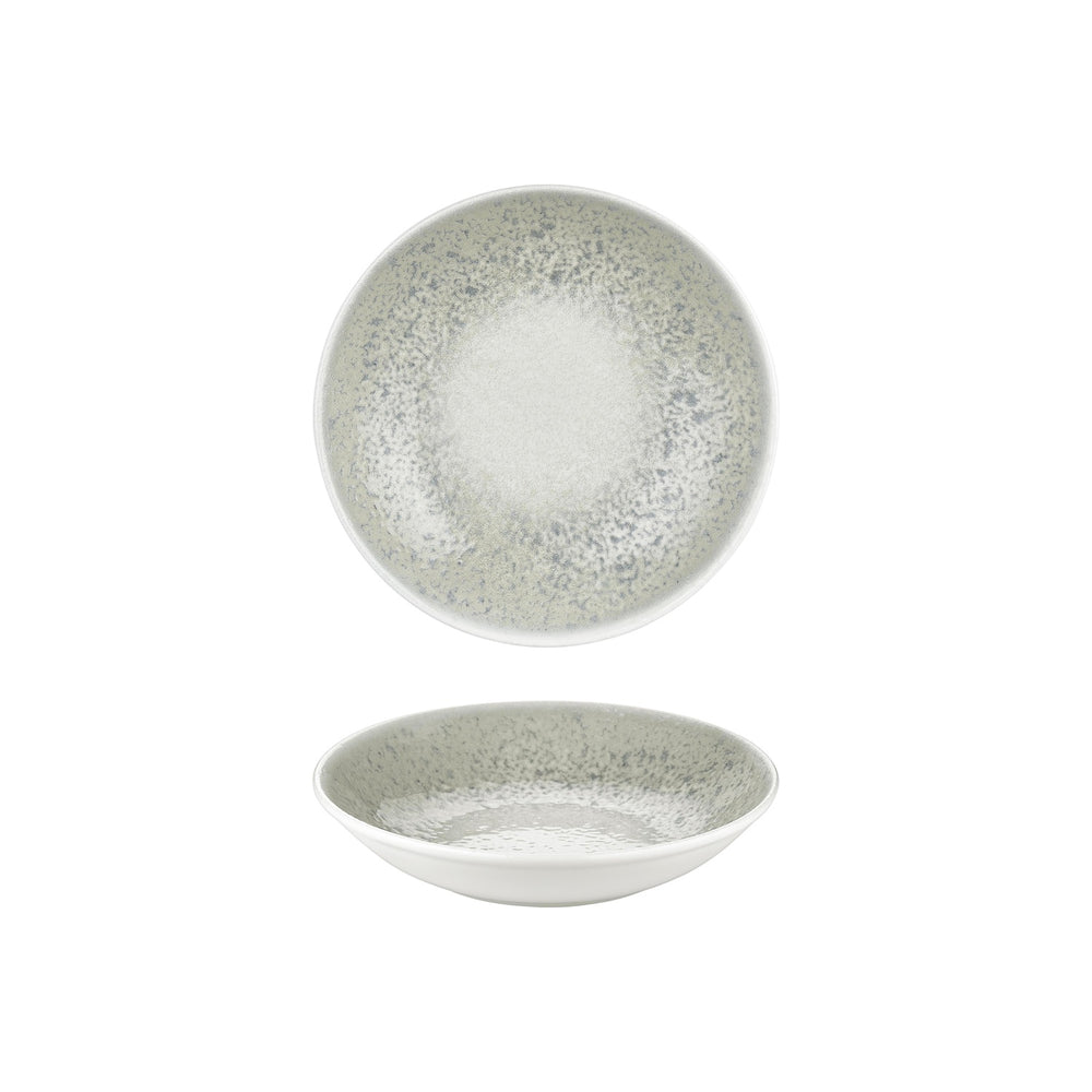 Natura Ocean dia.9" h:1.75" 34 oz. Round Blue Vitrified Deep Plate