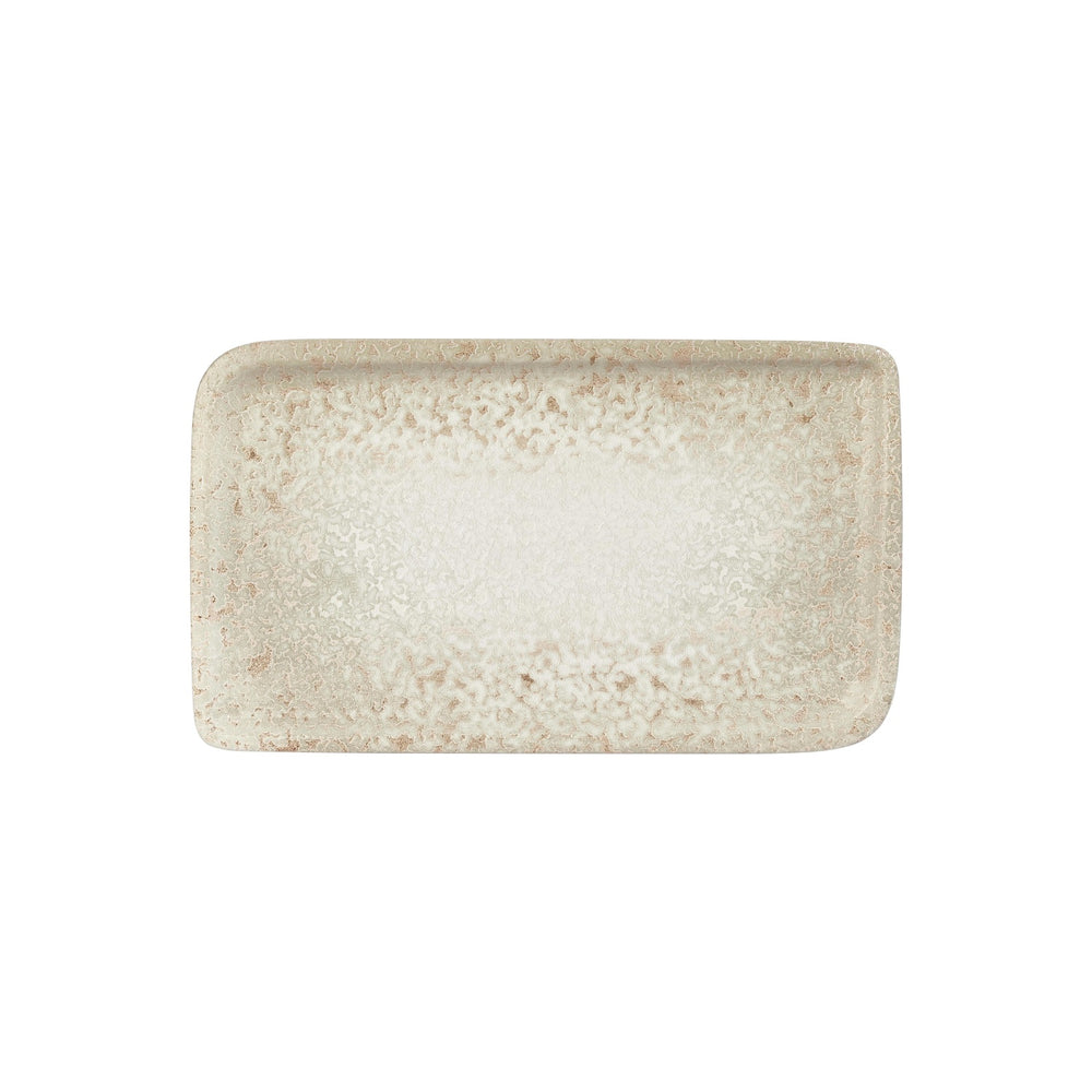 Natura 13.75" x 8.25" x h:0" Rectangular Brown Vitrified Platter
