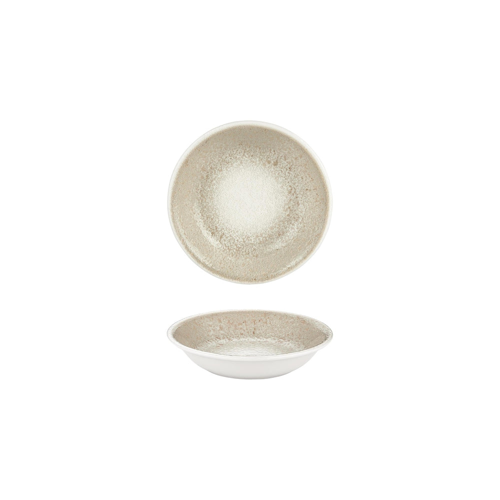 Natura dia.6" h:1.25" 7 oz. Round Brown Vitrified Deep Plate