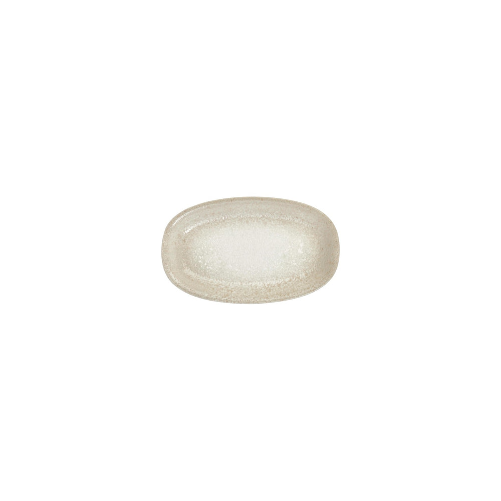 Natura 7.5" x 4.25" x h:1" Oval Brown Vitrified Platter