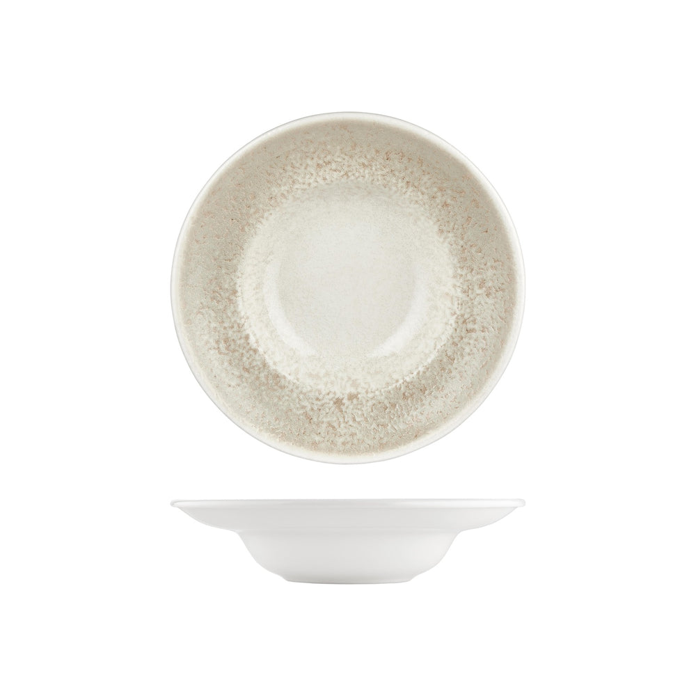Natura dia.10.75" h:0" 17 oz. Round Brown Vitrified Deep Plate