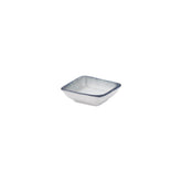 Occhio 4" x 3.5" x h:0.5" 2 oz. Square Blue Vitrified Bowl