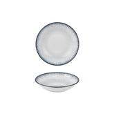 Occhio dia.8.25" h:1.25" 27 oz. Round Blue Vitrified Deep Plate