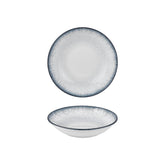 Occhio dia.9" h:0" 34 oz. Round Blue Vitrified Deep Plate