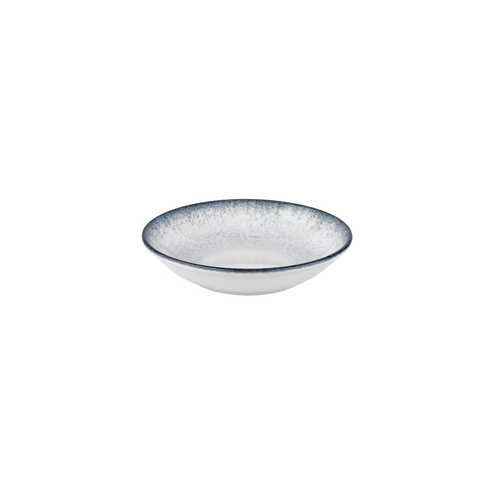 Occhio dia.9" h:1.75" 34 oz. Round Blue Vitrified Deep Plate
