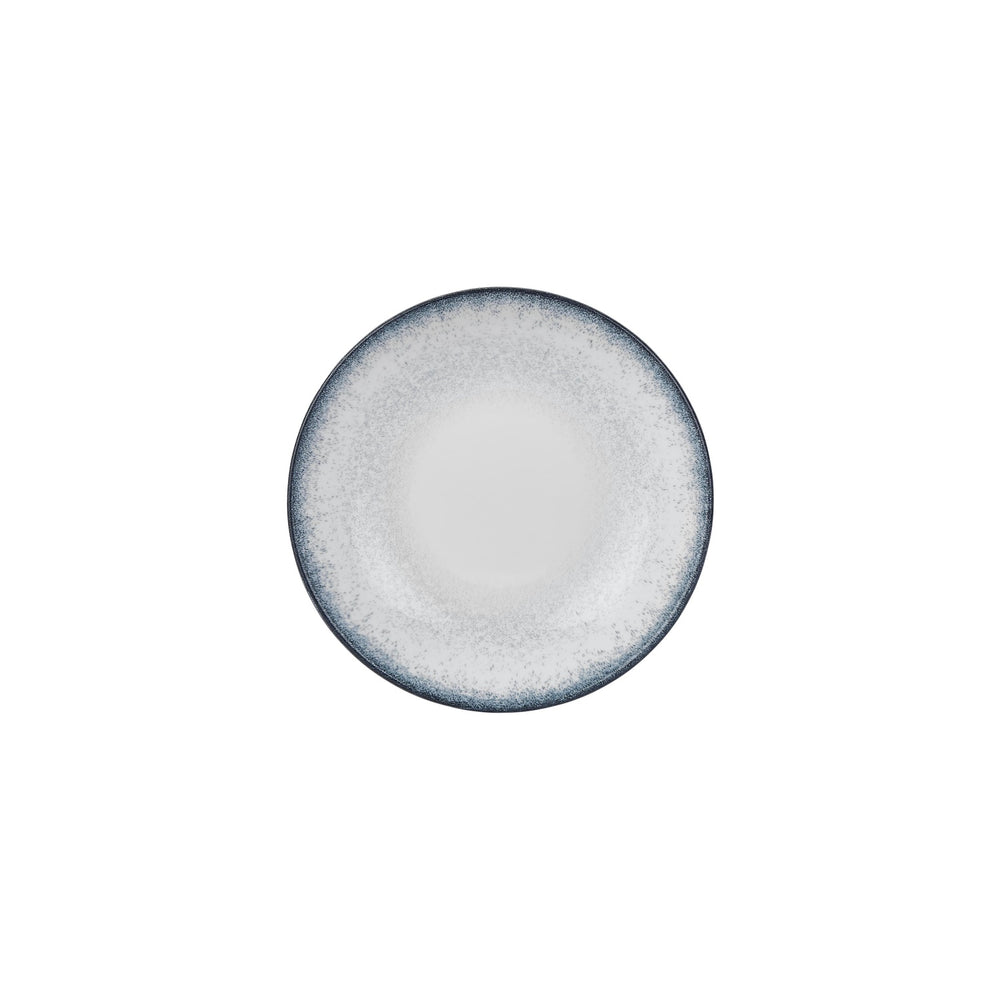Occhio dia.9" h:1.75" 34 oz. Round Blue Vitrified Deep Plate