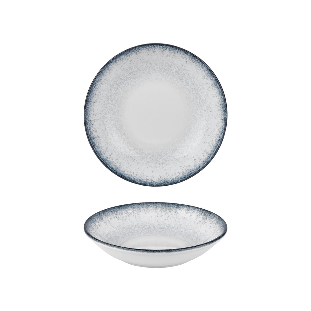 Occhio dia.9.75" h:0" 44 oz. Round Blue Vitrified Deep Plate
