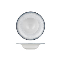 Occhio dia.9.75" h:2" 14 oz. Round Blue Vitrified Deep Plate