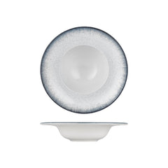 Occhio dia.11" h:2.25" 16 oz. Round Blue Vitrified Deep Plate