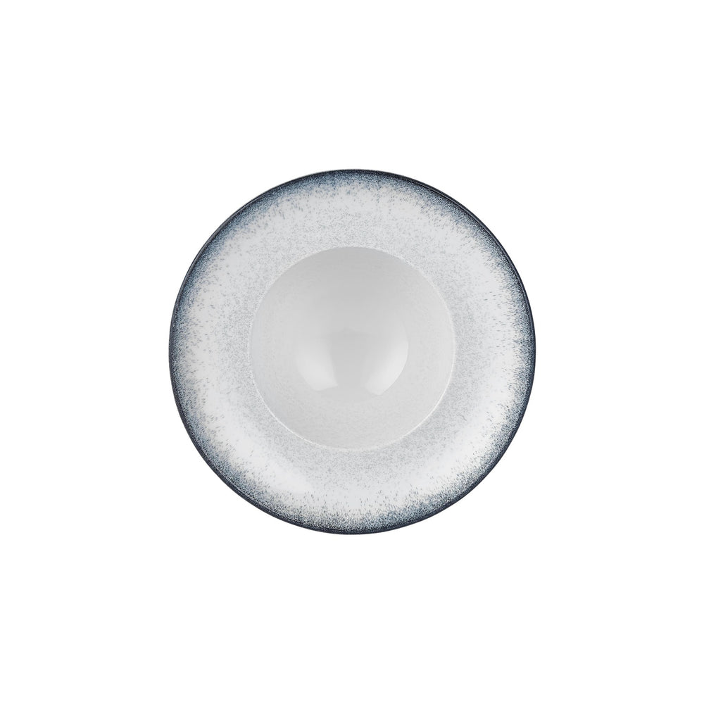 Occhio dia.11" h:2.25" 16 oz. Round Blue Vitrified Deep Plate
