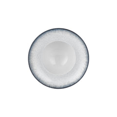 Occhio dia.11" h:2.25" 16 oz. Round Blue Vitrified Deep Plate