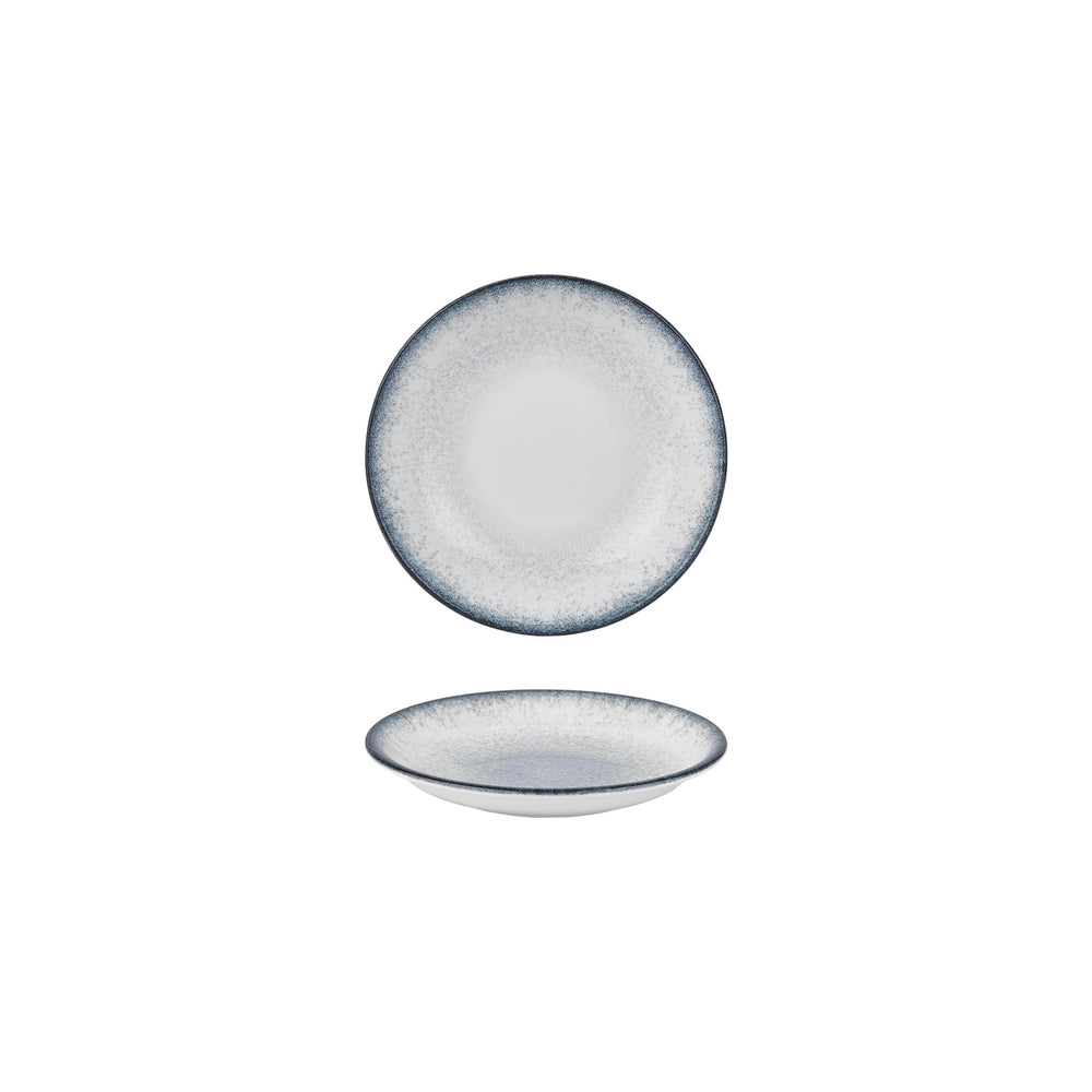 Occhio dia.5" h:1" 5 oz. Round Blue Vitrified Deep Plate