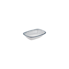 Occhio 6.25" x 4.25" x h:0" Rectangular Blue Vitrified Deep Plate
