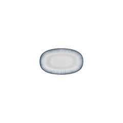 Occhio 7.5" x 4.25" x h:1" Oval Blue Vitrified Platter