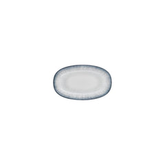 Occhio 7.5" x 4.25" x h:1" Oval Blue Vitrified Platter