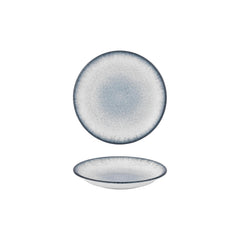 Occhio dia.8.25" h:0" 17 oz. Round Blue Vitrified Deep Plate