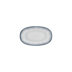 Occhio 9.5" x 5.75" x h:1" Oval Blue Vitrified Platter