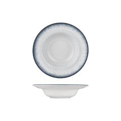 Occhio dia.9.75" h:2.25" 14 oz. Round Blue Vitrified Deep Plate