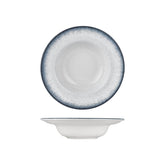 Occhio dia.10.75" h:0" 17 oz. Round Blue Vitrified Deep Plate