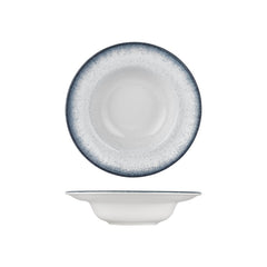 Occhio dia.10.75" h:2.5" 17 oz. Round Blue Vitrified Deep Plate