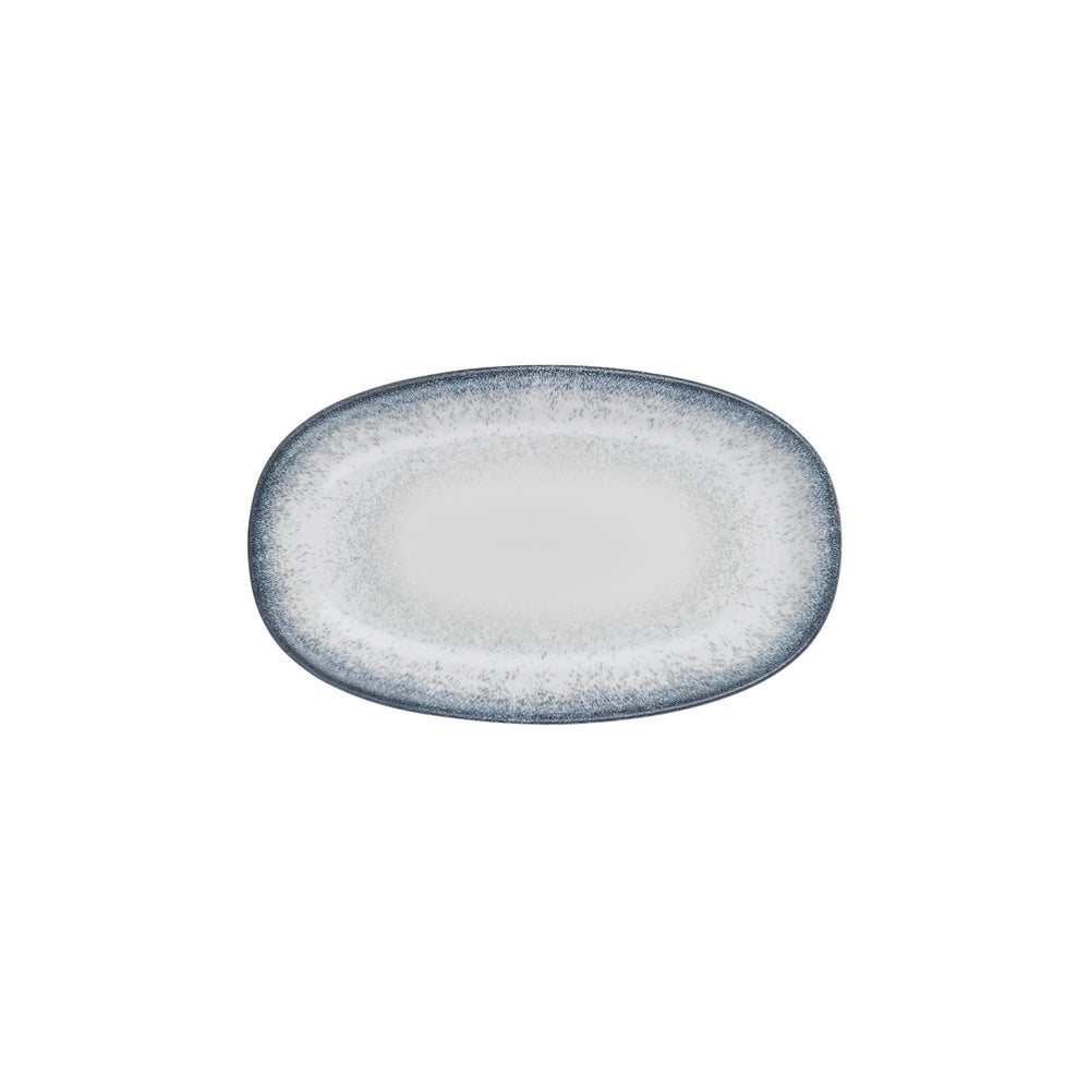 Occhio 11.5" x 7" x h:1.25" Oval Blue Vitrified Platter