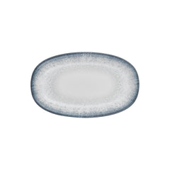 Occhio 13.5" x 8" x h:1.5" Oval Blue Vitrified Platter