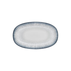 Occhio 13.5" x 8" x h:1.5" Oval Blue Vitrified Platter