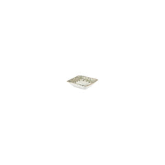 Oliva 4" x 3.5" x h:0.5" 2 oz. Square Green Vitrified Bowl