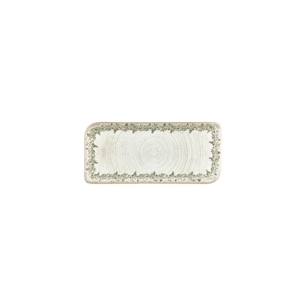 Oliva 9.5" x 6" Rectangular Green Vitrified Plate