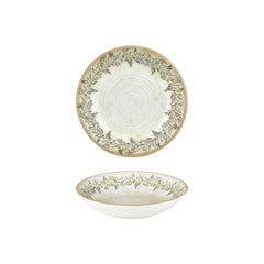 Oliva dia.9" h:0" 34 oz. Round Green Vitrified Deep Plate