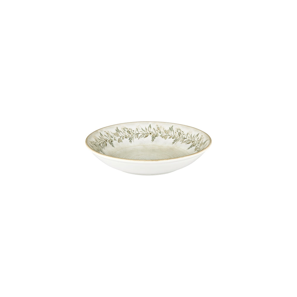 Oliva dia.9" h:0" 34 oz. Round Green Vitrified Deep Plate