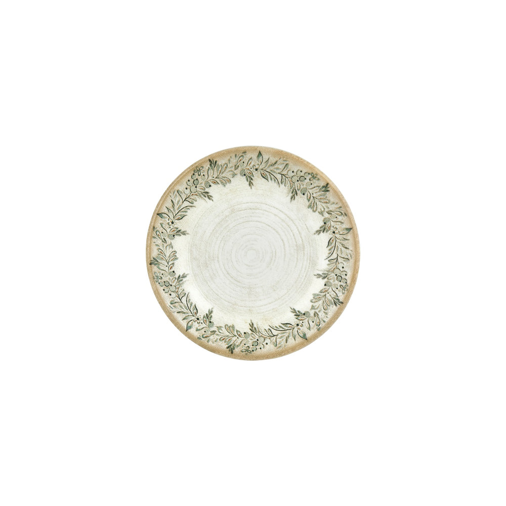 Oliva dia.9" h:0" 34 oz. Round Green Vitrified Deep Plate